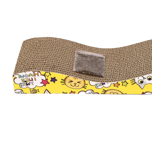 Wave Type Cat Scratcher Corrugated Paper - Gleeful Tails