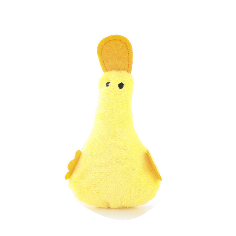 Squeaky Duck Pet Interactive Catnip Chew Toy For Cats - Gleeful Tails