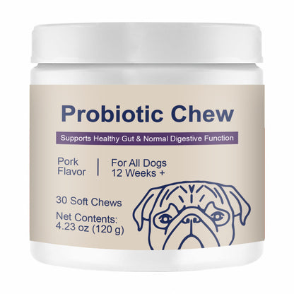 Dog Pork Flavor Probiotics Chews For Intestinal Health - Gleeful Tails