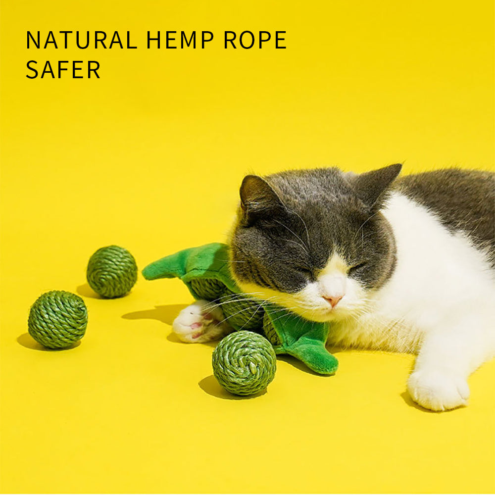 Rope Scratching Chew Ball Toy With Rustling Sound