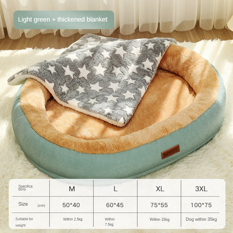 Removable And Washable Dog Warm Bed