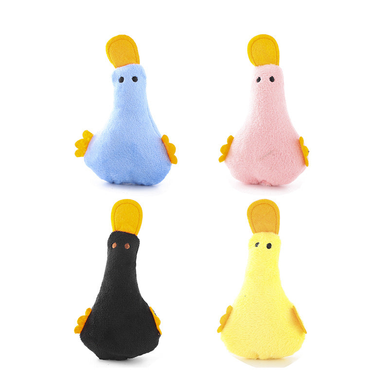 Squeaky Duck Pet Interactive Catnip Chew Toy For Cats - Gleeful Tails