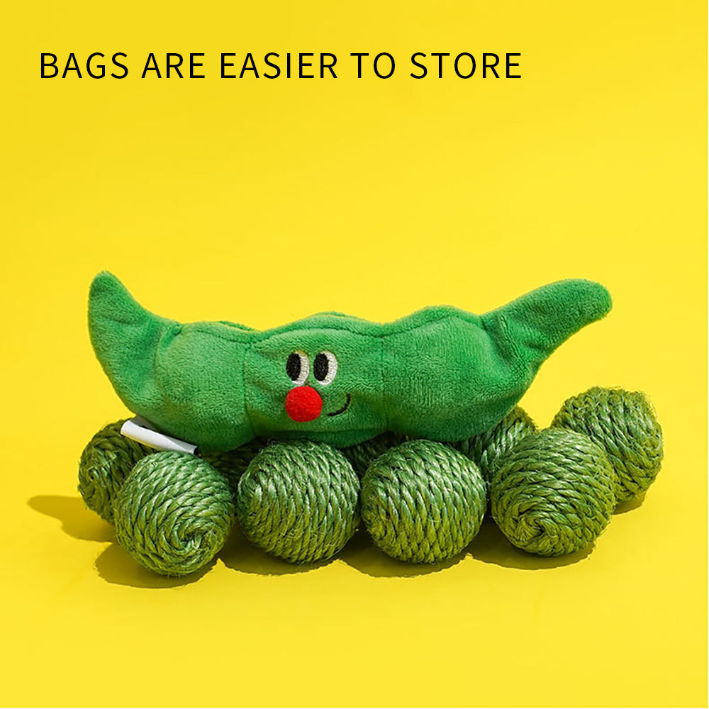 Rope Scratching Chew Ball Toy With Rustling Sound