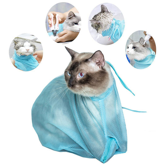 Adjustable Multifunctional Polyester Cat Washing Bag