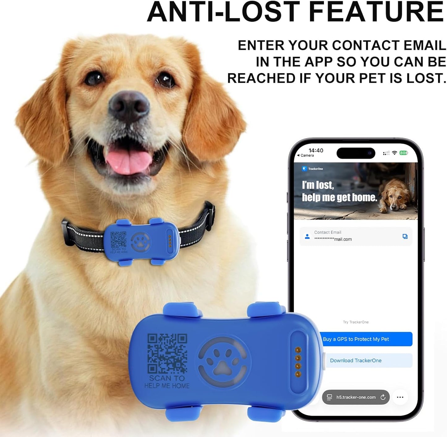 Dog GPS Tracker Real Time, Anti-Lost Pet Tracker With Geofence, Alerts, Unlimited Distance Tracking Attachment - Gleeful Tails