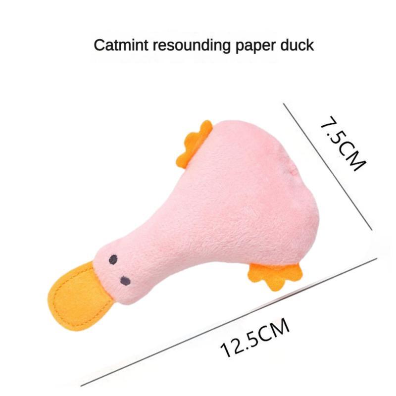 Squeaky Duck Pet Interactive Catnip Chew Toy For Cats - Gleeful Tails