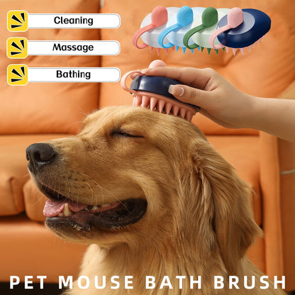 Soft Silicone Pets Hair Remover Bath Massage Brush