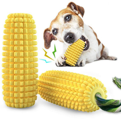 Indestructible Squeaky Corn Stick Dog Chew Toy For Small Medium and Large Breeds - Gleeful Tails