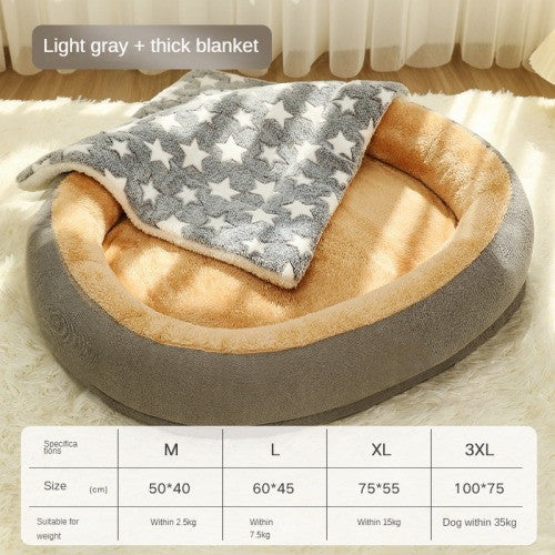 Removable And Washable Dog Warm Bed