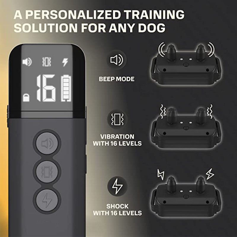 Waterproof Training Dog Electric Shock Collar with Remote - Gleeful Tails