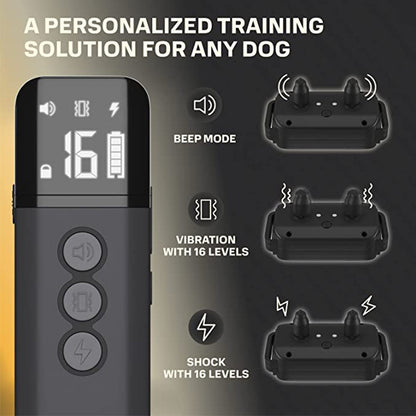 Waterproof Training Dog Electric Shock Collar with Remote - Gleeful Tails