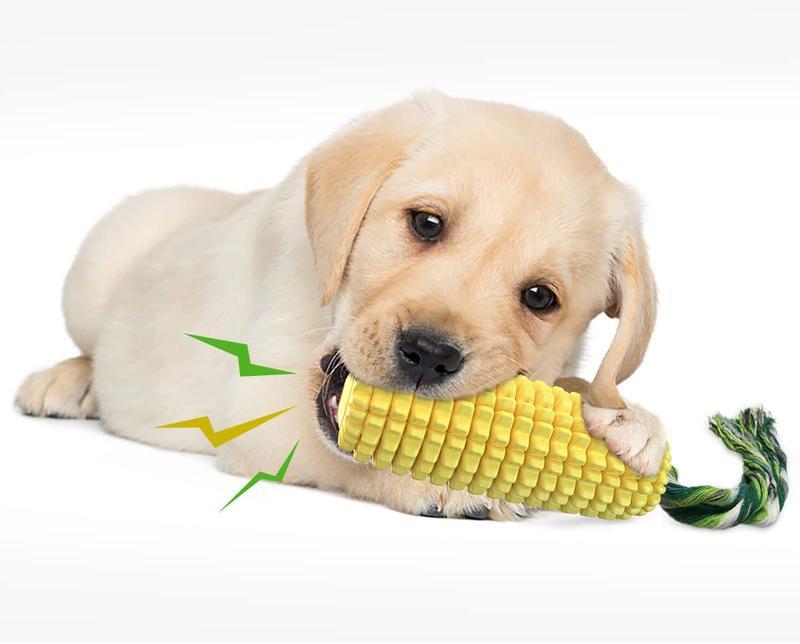 Indestructible Squeaky Corn Stick Dog Chew Toy For Small Medium and Large Breeds - Gleeful Tails