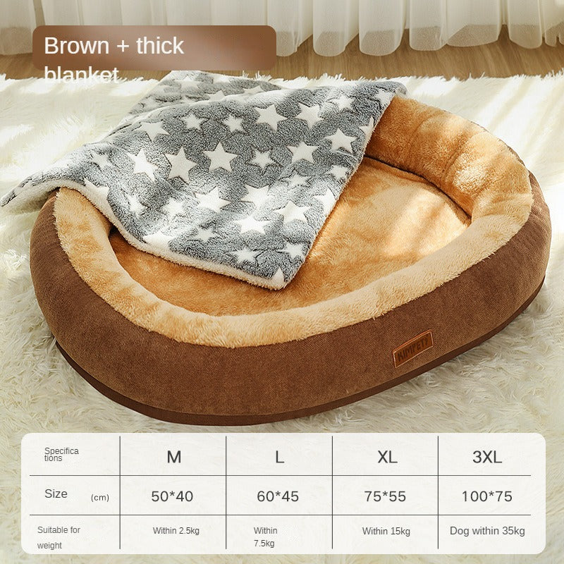Removable And Washable Dog Warm Bed